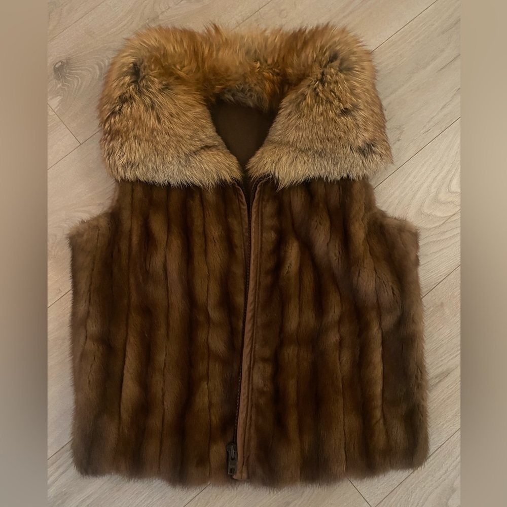 VINTAGE- real mink fur vest
